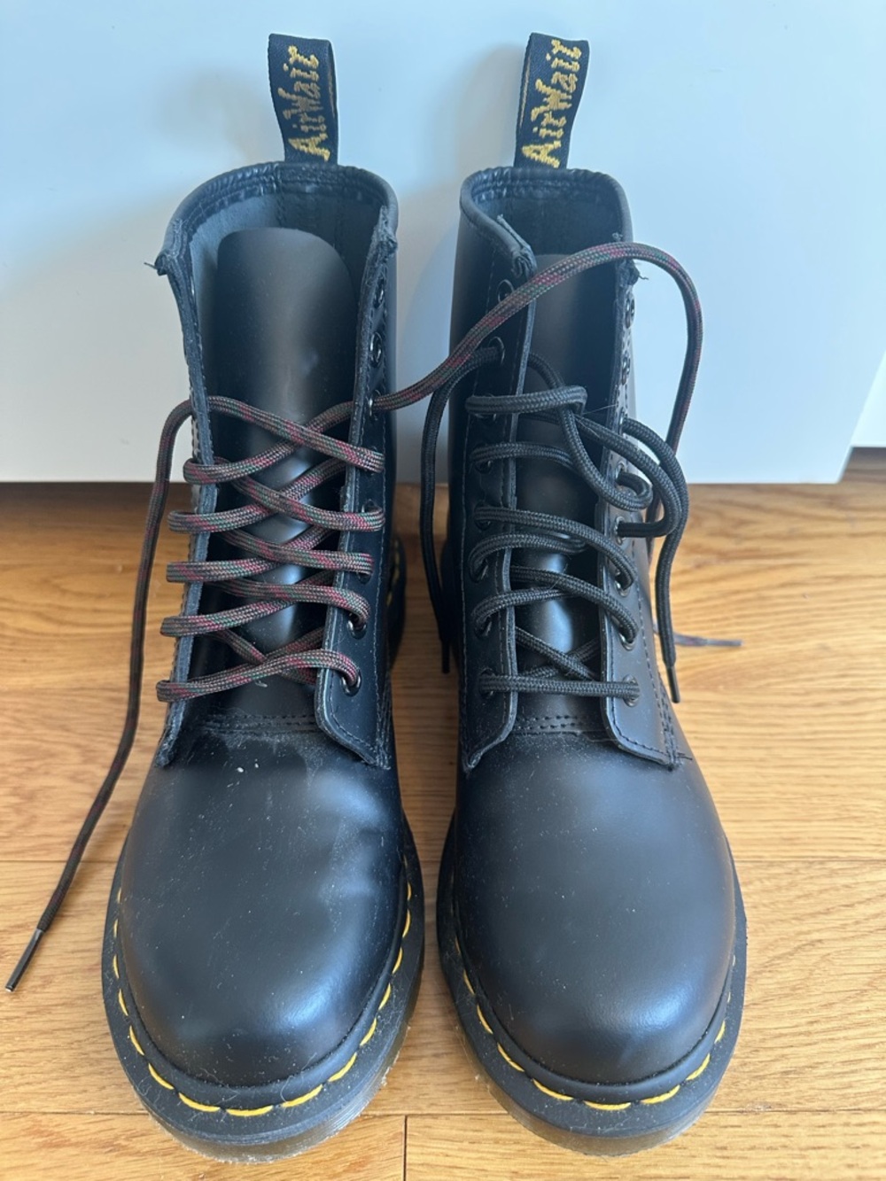 Dr. Martens Black Leather Combat Boots unworn